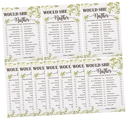 VILLFUL 10stücke Brautparty-spiele Für Moderne Junggesellinnenabschiede Paarkarten Mit Gesprächsthemen Kartenspiel Hochzeitsevents Bachelorette-party-aktivitäten Partyzubehör Für Streichsp