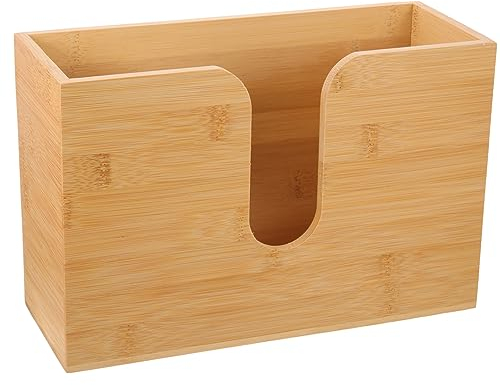 IMIKEYA Wandmontierter Holz Papierhandtuchhalter Serviettenbox Für Küche Bad Wohnzimmer Kinderfreundlich Platzsparend Dekorativ