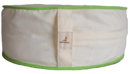 PETARYA Zafu Meditationskissen Gefüllt mit 100% Natürlichen Buchweizenspelzen, Ergonomisches Design, Abnehmbarer Waschbarer Bezug, 35 cm, 12 cm Höhe, Meditationskissen für Yoga & Achtsamkeit Sea Blue