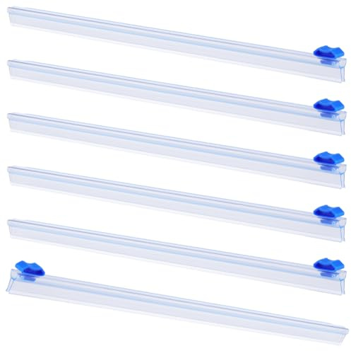 CRASPIRE 12Pcs Plastic Wrap Slide Cutter 13 Cling Film Wrap Dispenser Two Way Sliding Cutter Replacement Refillable for Kitchen Home Tin Foil Barbecue Baking Paper