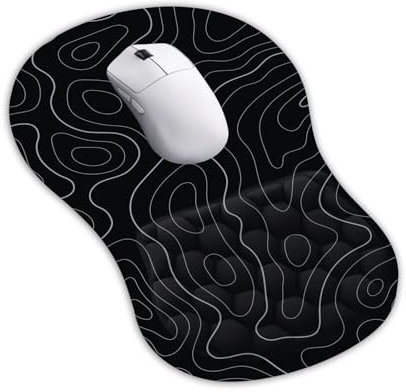 Tapis Souris Ergonomique Gel，Tapis de Souris Repose Poignet Souris avec Base Antidérapante en Mousse à Mémoire de Forme，Repose Poignet Souris Tapis de Souris Gamer Mouse Pad Ergonomique (5)