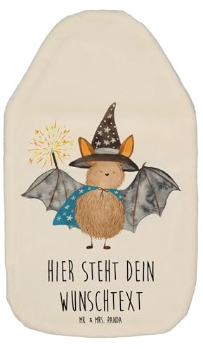 Mr. & Mrs. Panda Personalisierte Wärmflasche Fledermaus Zauberer - Personalisierte Geschenke, Tiere, Gute Laune, Tiermotive, Wärmflaschenbezug mit