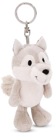 Schlüsselanhänger Wolf Winny 10cm grau - Plüsch-Begleiter Kuscheltieranhänger mit Schlüsselring für Schlüsselband, Schlüsselbund & Schlüsselhalter