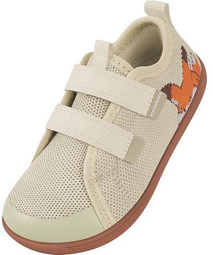 IceUnicorn Barefoot Barfotaskor pojkar flickor minimalistiska breda för lätta och sportiga andningsbara lätta flexibla träningsskor, Beige, 24 EU/bred
