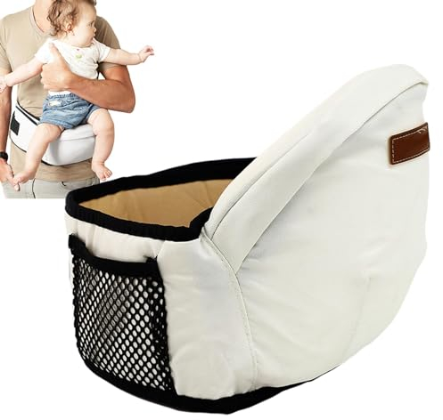 Vbnuyhim Babytrage mit Hüftsitz, Taillenhocker für , Ergonomischer Hüftsitz Babytrage mit mehreren Taschen, Verstellbarer Verlängerter Bund für Neugeborene &