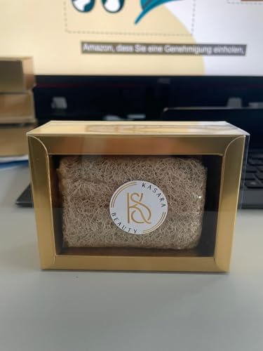 Luffa Seife 120 g mit Eselmilch & Honig – für Körper und Gesicht, feuchtigkeitsspendend, Luffa Seife, parabenfrei, sanftes Peeling