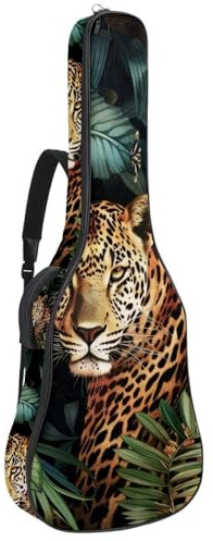 Gitarrentasche mit Totenkopfmotiv und Schmetterlingen, gepolstert, mit verstellbaren Schultergurttaschen, Multicolor 08, 42.9x16.9x4.7 in, Lässiger Tagesrucksack