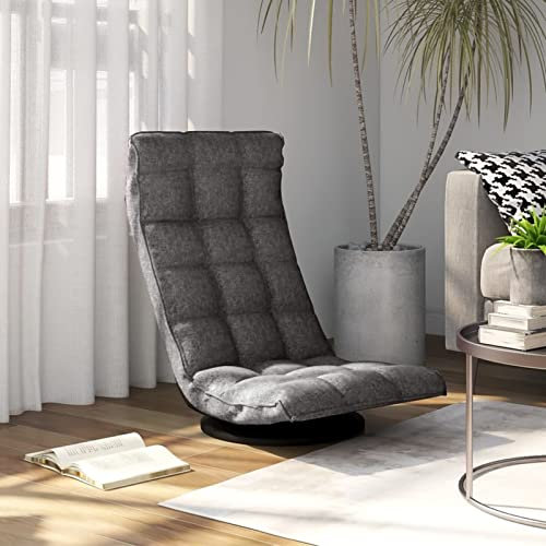 Xichuzi Bodenstuhl Drehbar Hellgrau Stoff, Floor Chair, Meditation Chair, Bodensessel, Bodenliege, Faules Sofa