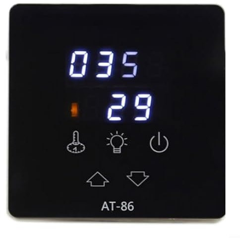 ZYNCUE AT-86 Sauna Temperature Controller for Steam Bath Generator, Digital Sauna Heater Control Panel Touch Screen with Adjustable Time & Light Settings