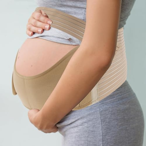 Fonyiunce Cinturón de Maternidad, Faja Embarazadas Sujeción, Cinturón Embarazada Ajustable, Cinturón Apoyo Embarazada, Apoyo Durante Embarazo, para Espalda, Pelvis, Caderas (albaricoque)