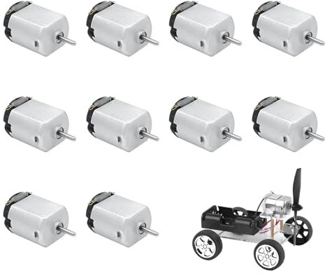10 Mini Motore, Motore Elettrico, Mini Motore DC 3V 20000 RPM, 130 Motore Miniatura per Fai Da Te, Esperimenti Scientifici, Auto Telecomandate, Giocattoli, Ventilatori e Progetti Elettronici