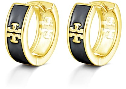 Estrellique Ohrringe Herren Creolen aus 925 Sterling Silber, Kreuz Creolen | Unisex 16mm Silber Breit Herren Ohrringe für Damen Männer, Leichte Minimalistische Ohrclips, Elegante Ohrschmuck Geschenke