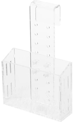 MERRYHAPY Pot de Plantes Aquatiques Acrylique avec Ventouse Support Pratique pour Aquarium Favorise la Croissance et Oxygénation des Plantes Résistant et Réutilisable