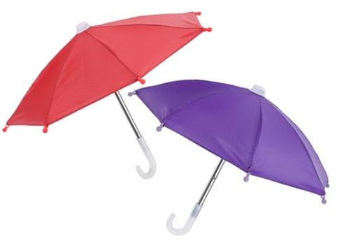 Angoily 2piezas Pequeño Juguete De Paraguas para Teléfono Móvil Unidades Estilo Bricolaje Protector De Móvil para Exteriores Manualidades Accesorios De Ciclismo