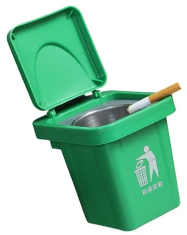 FANSHINUO Multipurpose Wall-Mounted Dustbin With Steel Insert Decorative Space-Saving Trash Container For Small Room Design Miniature Trash Bin Ashtray