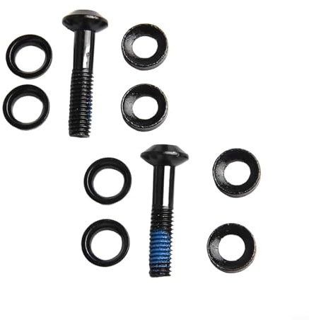 Filteilect Disc Brake Caliper Screw for Mountain For Bike and Scooter, M6x24mm Stem Bolt Set, High-Carbon Steel Hardware with Washer, 2-Pack