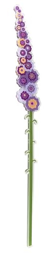 VESTA Fiore decorativo Funny Flowers - Lillà - 7xH63,5 cm - Cristallo acrilico - Made in Italy