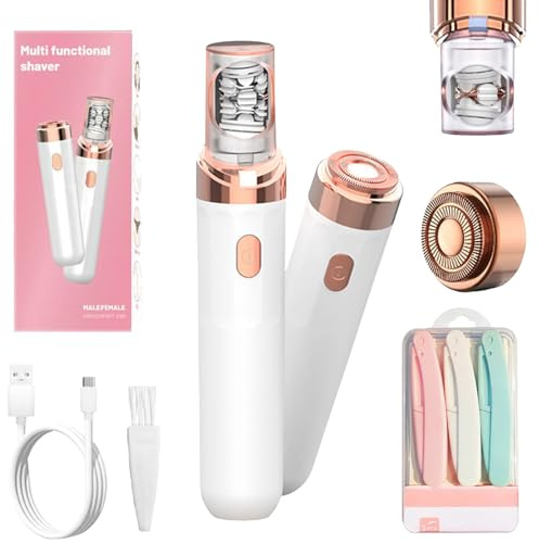 Epilateur Electrique Femme, Epilateur Visage Femme, Epilsmooth épilateur Visage, Epilateur Visage Soft Skin, épilateur Facial Pour Fe-mme Avec Lumière Intelligente (Blanc)