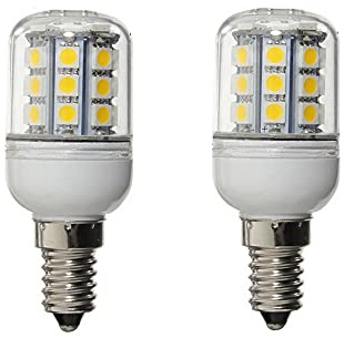 ShuoHui E14 3W LED Leuchtmittel Mais Glühbirne 30 5050 SMD 12V to 24V DC Explosion Proof Kerzenlichter Warm Weiß 3000K-3500K (Pack 2)