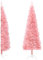 vidaXL Albero Natale Artificiale Sottile a metà e Supporto Rosa 150 cm