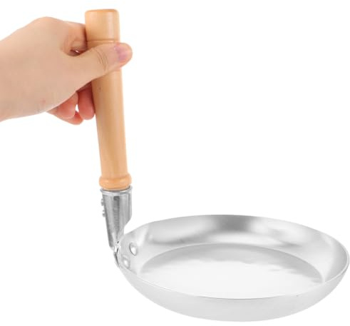 Luxshiny Japanese Egg Pan Mini Frying Omelette Skillet with Handle | 17cm Oyakodon Pan Small Metal Fry for Eggs Pancakes Steak Desserts Breakfast Cooking Gas Hob Kitchen Use