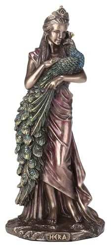 Veronese Design Statue Hera la déesse Grecque des Femmes et du Mariage en résine coulée à Froid Finition Bronze 16,5 cm