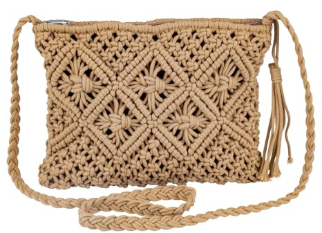 AWAVM Women's Handmade Zippered Woven Coin Phone Handbag