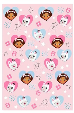 Halantex Gabby’s Dollhouse Fleece Blanket – 100 x 150 cm Soft Polyester Throw Featuring Gabby & Pandy Paws – Super Cozy, Machine Washable, for Kids & Travel
