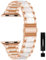 CeiBand Bracelet pour Apple Watch 38mm/40mm/41mm/42mm(Series 10), Bracelet de Métal Montre en Résine pour Dame Homme pour iWatch Ultra/Series 10 9 8 7 6 SE 5 4 3 2 1 - Rose Blanc