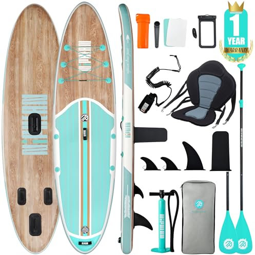 Niphean Stand up Paddling Board mit Sitz und Allem Zubehör, 320cm Paddleboard für Aller Fähigkeitsniveaus, SUP Board 200kg Tragkraft für 2 Personen, Standup Paddle Board for Adults