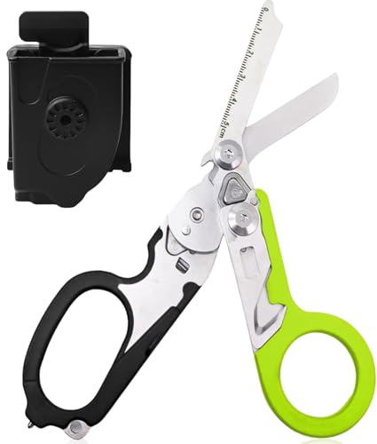 Raptor Schere: Multitool Schere mit 6 Praktischen Funktionen, Faltbare Scherenzange aus Edelstahl, Notfallschere für Alltägliche Aufgaben