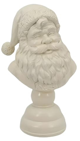 Generico Figurina Babbo Natale - Ornamento in Resina di Mezza Corpo, Esposizione delle Sculture Festive, Statua di Babbo delle Vacanze Invernali | Figure Decorative in Resina di Natale P