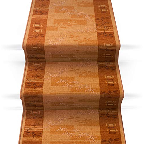 casa pura Treppenteppich Treppenläufer | viele Größen | stilvoller Läufer für den durchlaufenden Treppenbelag | GUT-Siegel | Qualitätsprodukt aus Deutschland (Terra 67x1500 cm)