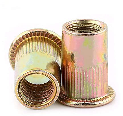 20 Piezas M10 Tuercas de Remache, Tuercas Remachables Roscadas de Acero al Carbono Tuerca de Brida Accesorio de Inserción