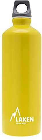Bot. alu. Futura 0,75 L.-tapón gris -Amarillo Bot.
