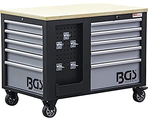 BGS 4199 | Werkstattwagen | 2 x 5 Schubladen | 1 Schrank | leer | abschließbar | massives Metall