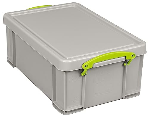 Really Useful Box Plastic Storage 9 Litre Recycled Dove Grey
