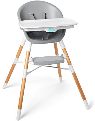 Skip Hop 4‑in‑1 Hochstuhl – Multifunktionaler Kinderhochstuhl mit abnehmbarem Tablett und wischbaren Oberflächen, Baby- bis Kleinkindstuhl ab 6 Monaten bis 5 Jahre, modernes Design