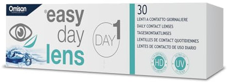 Easy Day Lens, 30 Lenti A Contatto monouso Giornaliere per la correzione della miopia, -2,50