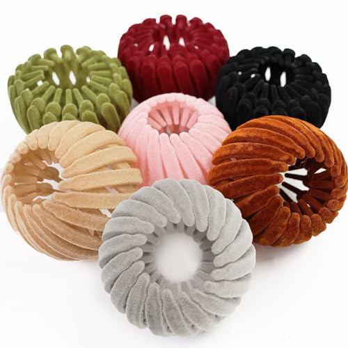 Sizobi Bird Nest Magic Hair Clip, Hair Accessories for Women, Hair Clips For Women Hair Ties, Hair Bun Maker Ponytail Holder Scrunchies 7PCS