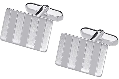 trendor 15074 Manschettenknöpfe 925 Silber modisches Accessoire für Herren, zeitlose Geschenkidee für Männer,