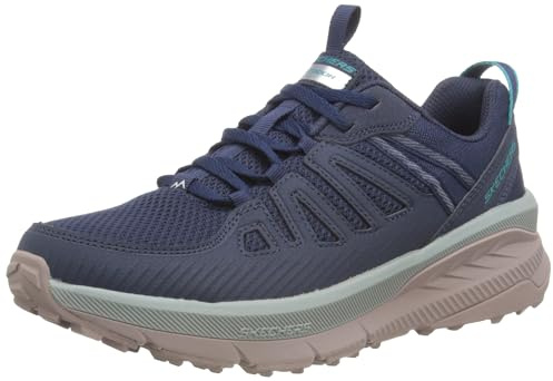 Skechers Switch Back Cascades, Zapatos de Trekking Mujer, Navy Mesh/Trim, 38 EU