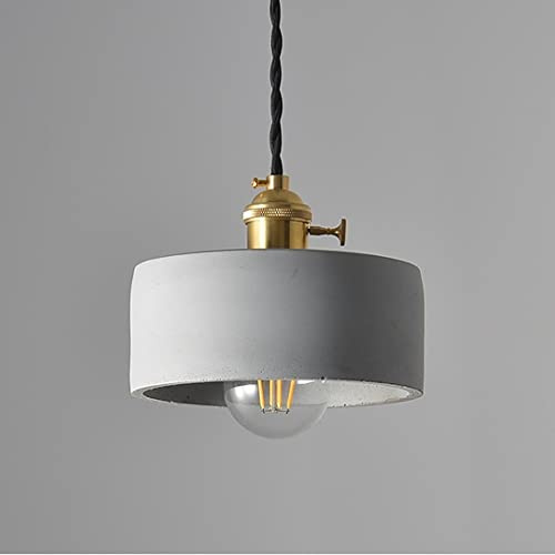 Industrielle Vintage-LED-Pendelleuchte, Metall-Loft-Kücheninsel, Unterputz-Deckenstrahler, Studio-Zylinder-Beton-Lampenschirm, nordisches Restaurant, Bar, Café, hängende Lampenschirme, Leuchten