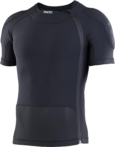 EVOC Protector Shirt Zip, Protektorenhemd (LITESHIELD Flex Rücken- und Schulterprotektoren, inkl. Reißverschluss und Werkzeugtasche, maschinenwaschbar, Größe: M), Schwarz
