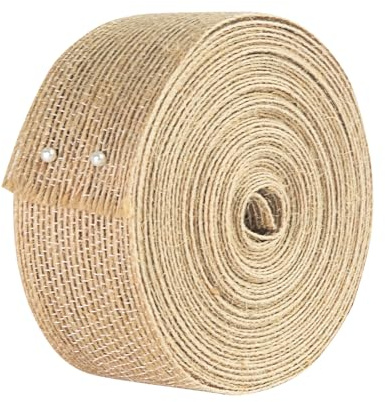 Bealif Burlap Ribbons 10M Jute Ribbon, 38MM Gift Ribbon Vintage Hessian Craft Ribbon for Gift Wrapping, Crafts, DIY Sewing Project, Florist Flower Christmas Wedding Birthday Decoration