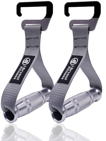 J Bryant Fitness Resistance Band Heavy Duty Metal Gym Handles Stainless Steel Large Size Hook for Wide Pull Up and Resistance Band Training Home Workout Fitness Equipment