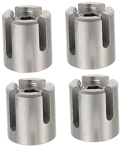 Healeved 4stücke Edelstahl Drahtseilklemmen Praktische Kreuzkabelklemme Für Garten Industrie Heimdekoration Hochwertige Drahtseil Clips Für Optimale Stabilität Und Einfache Installation