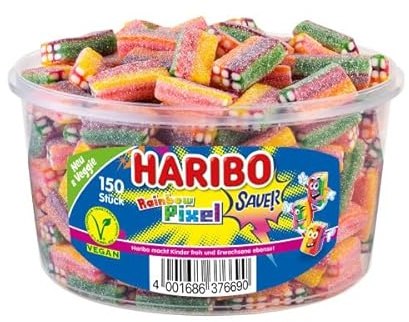 Haribo Rainbow Pixel Veggie Runddose 1200g