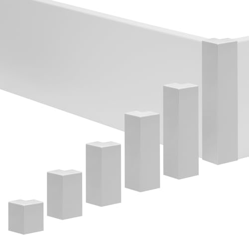 REESE Außenecke Hellgrau für Sockelleisten | 18 x 80 mm | passgenau | Profil Weimar | Verbinder für Leisten | einfache Montage ohne Bohren