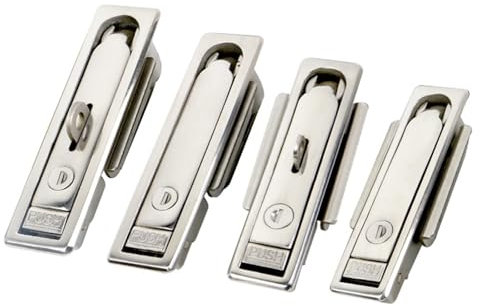 MS712 Plane Lock 316 Stainless Steel Ms713 with Hanging Optical Cable Junction Box Communication Cabinet Lock Lithium Battery 1Pcs(MS712 without hook)
